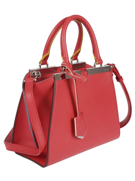 fendi red calfskin 3jours mini tote|FENDI Calfskin Mini 3jours Tote Red .